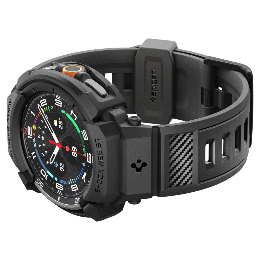 Θήκη Spigen Rugged Armor Pro για Samsung Galaxy Watch8 Classic, Ματ Μαύρη ACS10013