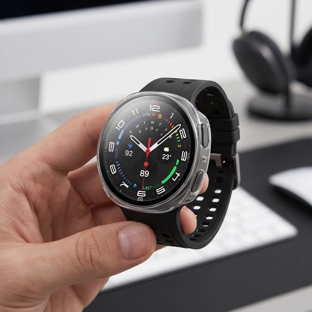 Θήκη Tech-Protect Defense για Samsung Galaxy Watch9 / Watch8 40mm, Σετ 2 τεμαχίων, Μαύρο / Διαφανές