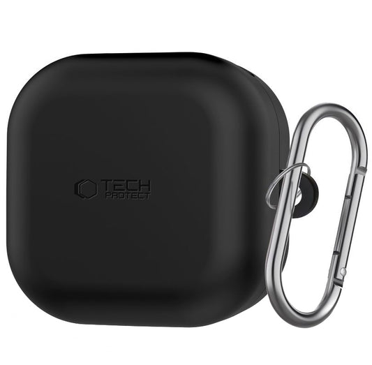 Θήκη Tech-Protect Silicone Hook για Samsung Galaxy Buds4 / Buds4 Pro, Μαύρη