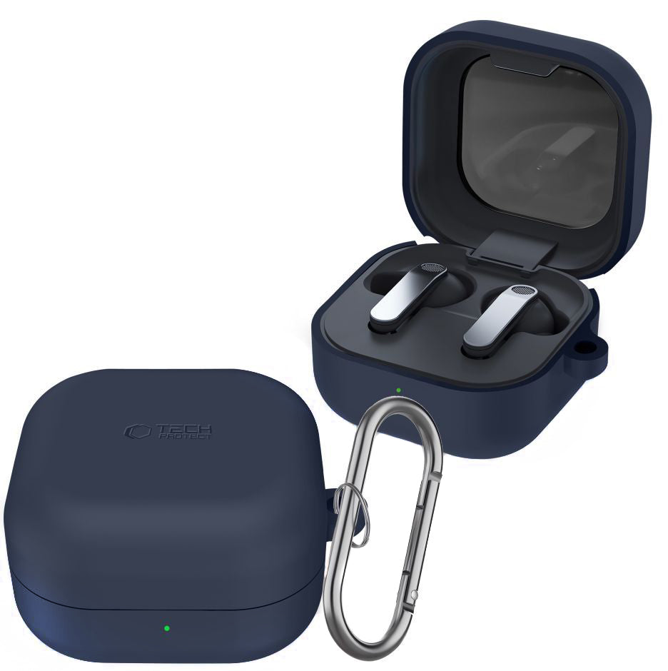 Θήκη Tech-Protect Silicone Hook για Samsung Galaxy Buds4 / Buds4 Pro, Μπλε Ναυτικό