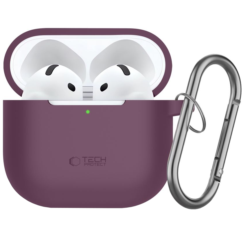 Θήκη Tech-Protect Silicone Hook για Apple AirPods 4 / AirPods 5, Μπορντό