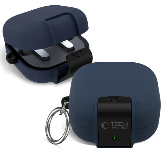 Θήκη Tech-Protect Slim Hook για Samsung Galaxy Buds4 / Buds4 Pro, Μπλε Ναυτικό
