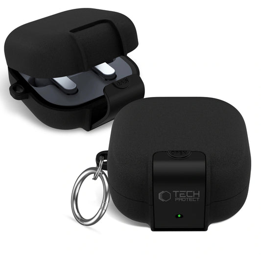 Θήκη Tech-Protect Slim Hook για Samsung Galaxy Buds4 / Buds4 Pro, Μαύρη