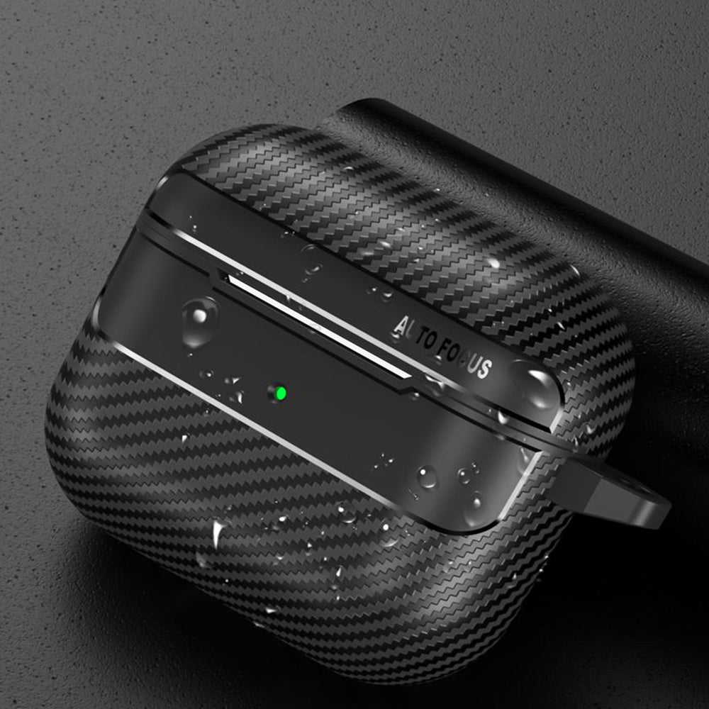 Θήκη Techsuit CarbonFiber για Apple AirPods 3, Μαύρη