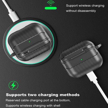 Θήκη Techsuit CarbonFiber για Apple AirPods 3, Μαύρη