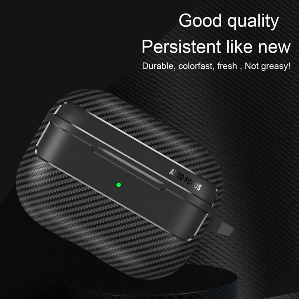 Θήκη Techsuit CarbonFiber για Apple AirPods Pro 3, Μαύρη