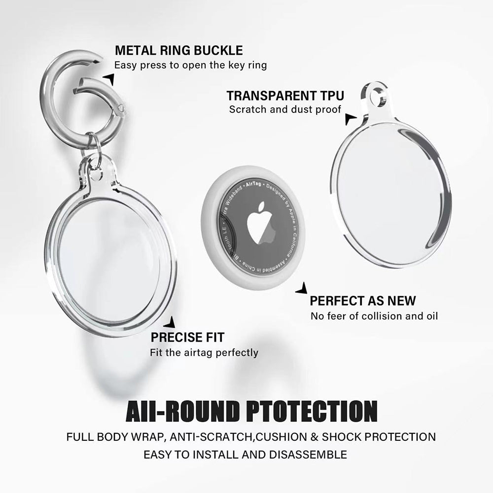 Θήκη Techsuit CT15 για Apple AirTag, Διαφανής