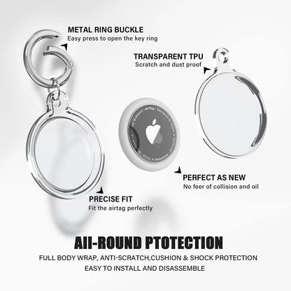 Θήκη Techsuit CT15 για Apple AirTag, Διαφανής