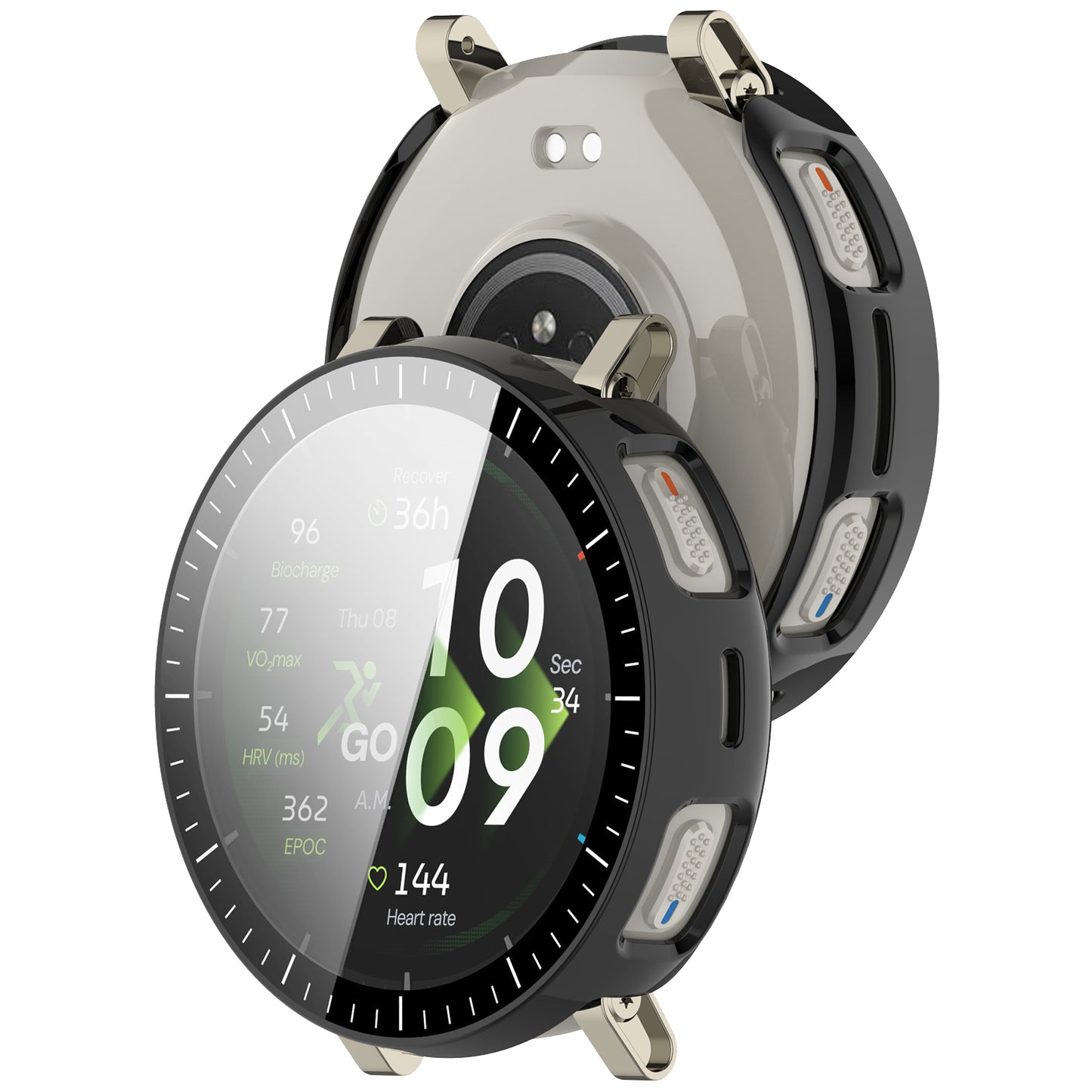 Θήκη Techsuit Defense360 Pro για Amazfit Active 3 Premium, Μαύρη