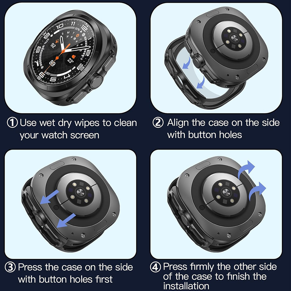 Θήκη Techsuit Defense360 Pro για Samsung Galaxy Watch Ultra, Μαύρη
