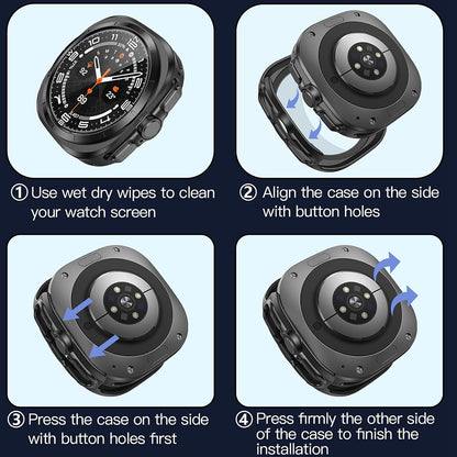 Θήκη Techsuit Defense360 Pro για Samsung Galaxy Watch Ultra, Μαύρη