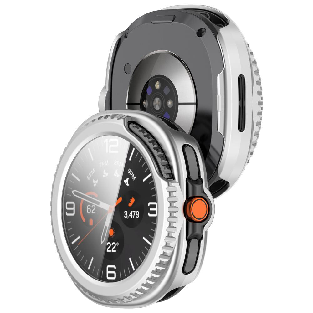 Techsuit Defense360 Pro Case for Samsung Galaxy Watch8 Classic, Silver