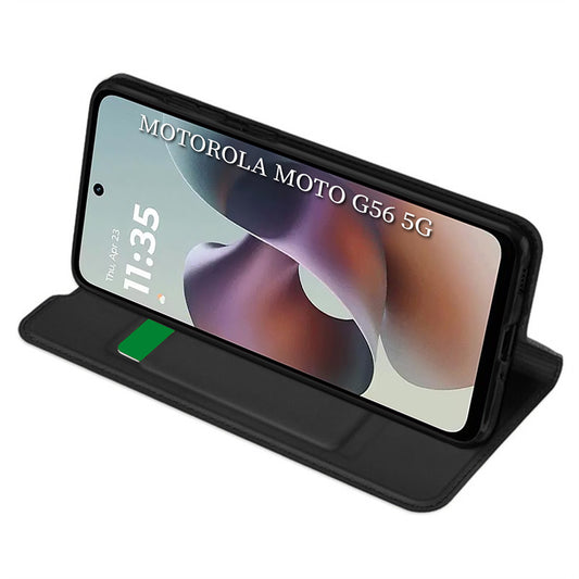Θήκη για Motorola Moto G56, Techsuit, Magskin Book, Μαύρη