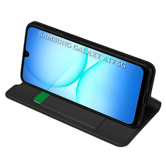 Θήκη για Samsung Galaxy A17 5G, Techsuit, Magskin Book, Μαύρη