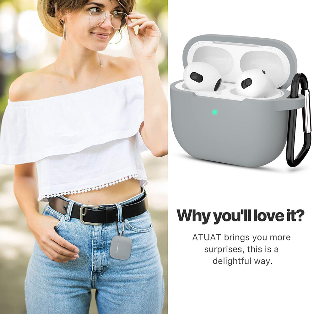Θήκη Techsuit Silicone για Apple AirPods 3, Γκρι