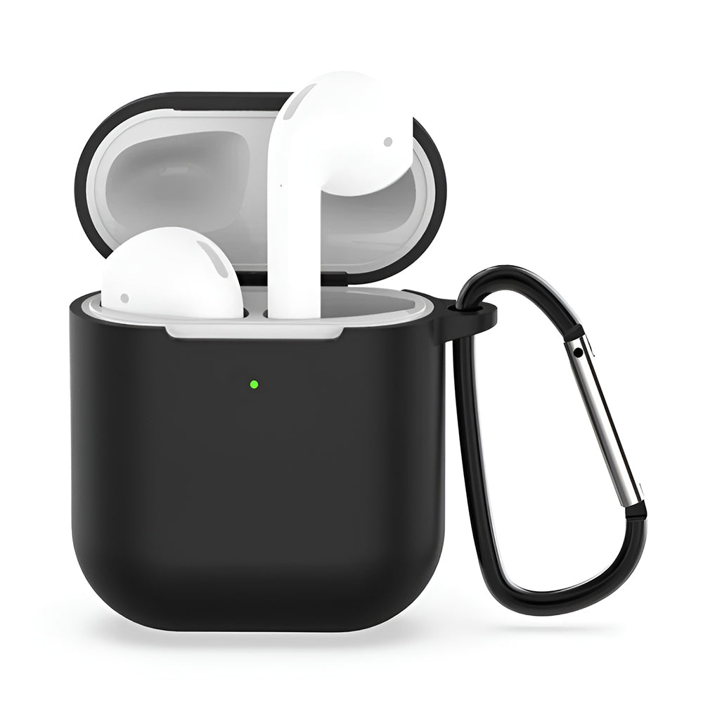 Techsuit Silicone Case for Apple AirPods Gen 1 / Gen 2, Black