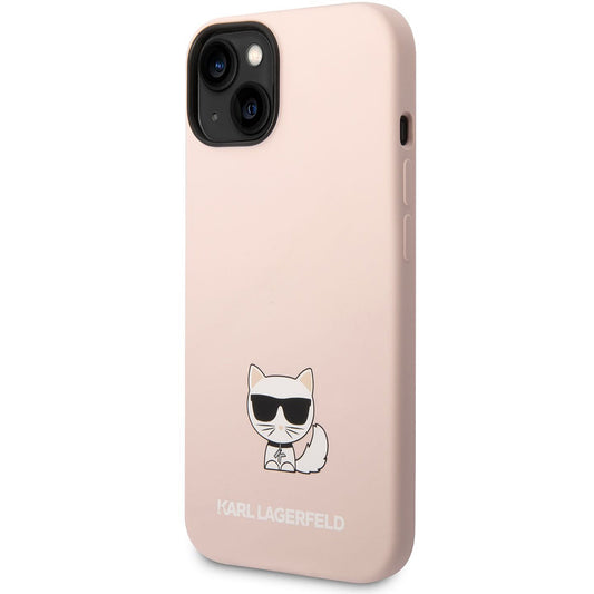 Θήκη για Apple iPhone 14 Plus, Karl Lagerfeld, Silicone Body Choupette, Ροζ