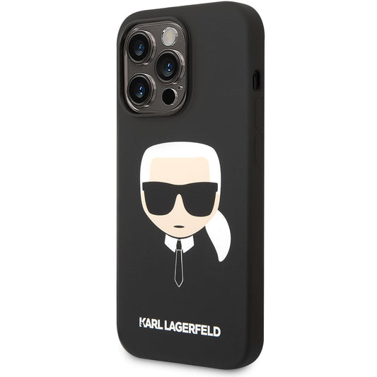 Θήκη MagSafe για Apple iPhone 14 Pro, Karl Lagerfeld, Silicone Karl Head, Μαύρη