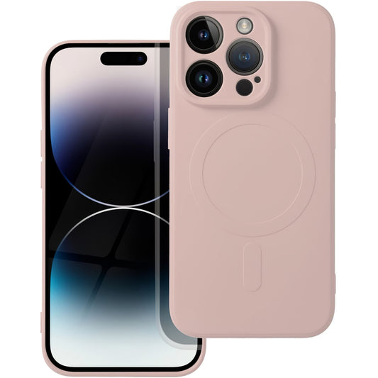 Θήκη MagSafe για Apple iPhone 14 Pro, OEM, Silicone Mag, Ροζ