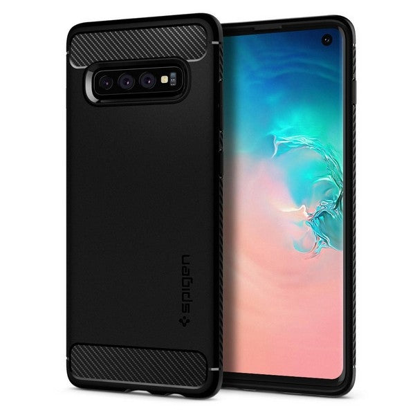 Θήκη για Samsung Galaxy S10 G973, Spigen, Rugged Armour, Μαύρο 605CS25800