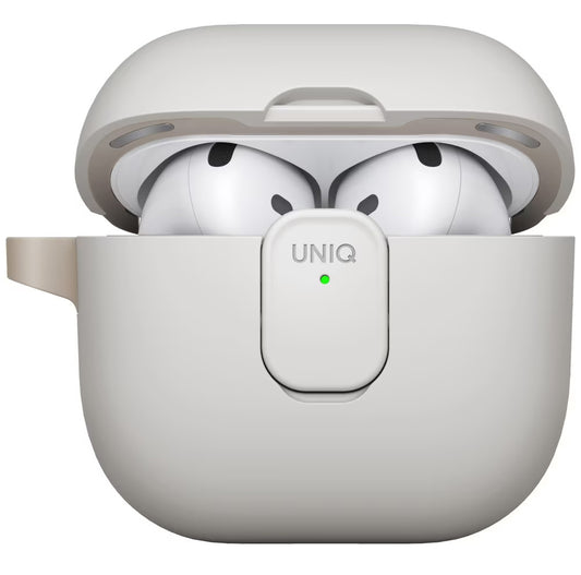 Θήκη UNIQ Clyde για Apple AirPods 4, Γκρι Μπεζ