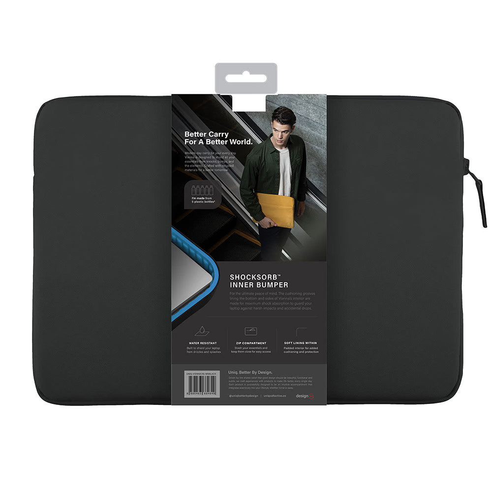 Θήκη UNIQ Vienna για Laptop έως 16 ίντσες, Μαύρη