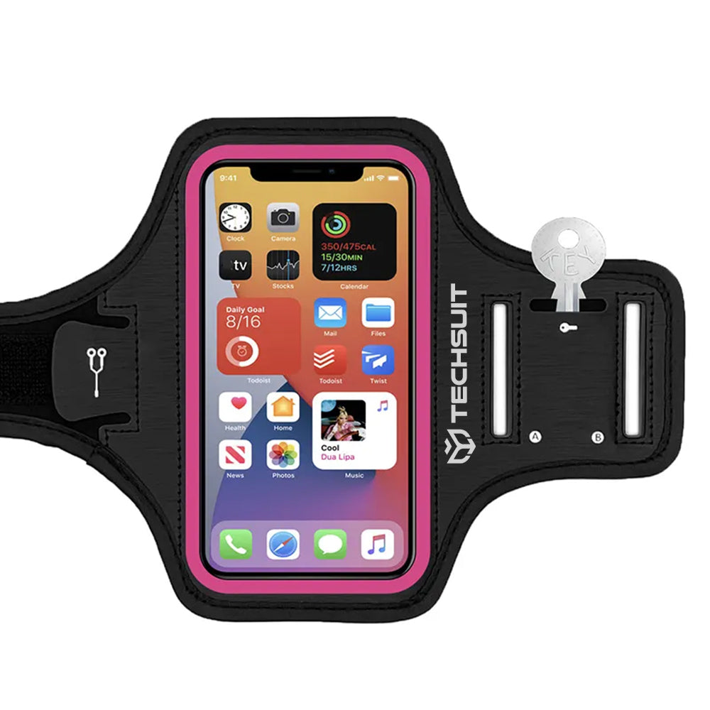 Θήκη Universal για Τηλέφωνο max. 6.8 ίντσες, Techsuit, Sports TH20, Ροζ