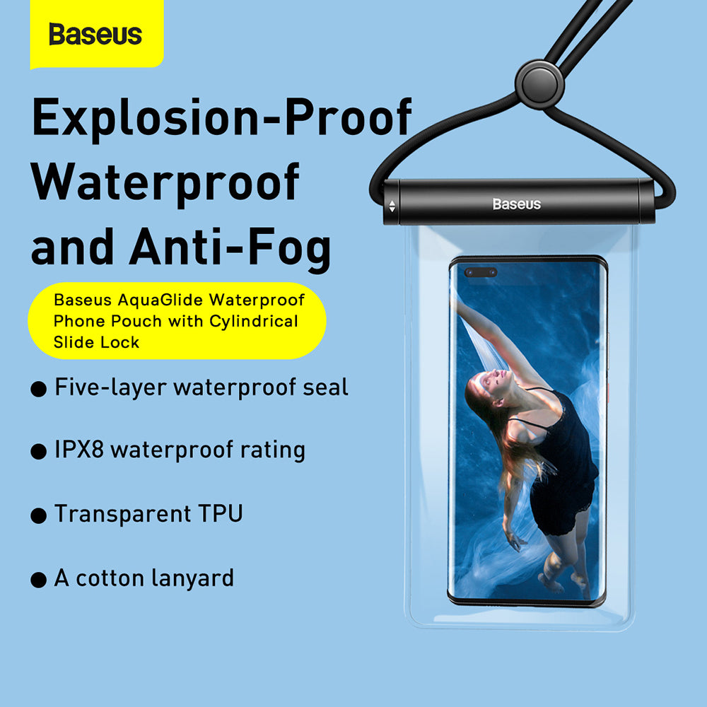 Θήκη Παντός Καιρού Παγκόσμια, Baseus, AquaGlide Cylindrical, Λευκή P60263701213-00