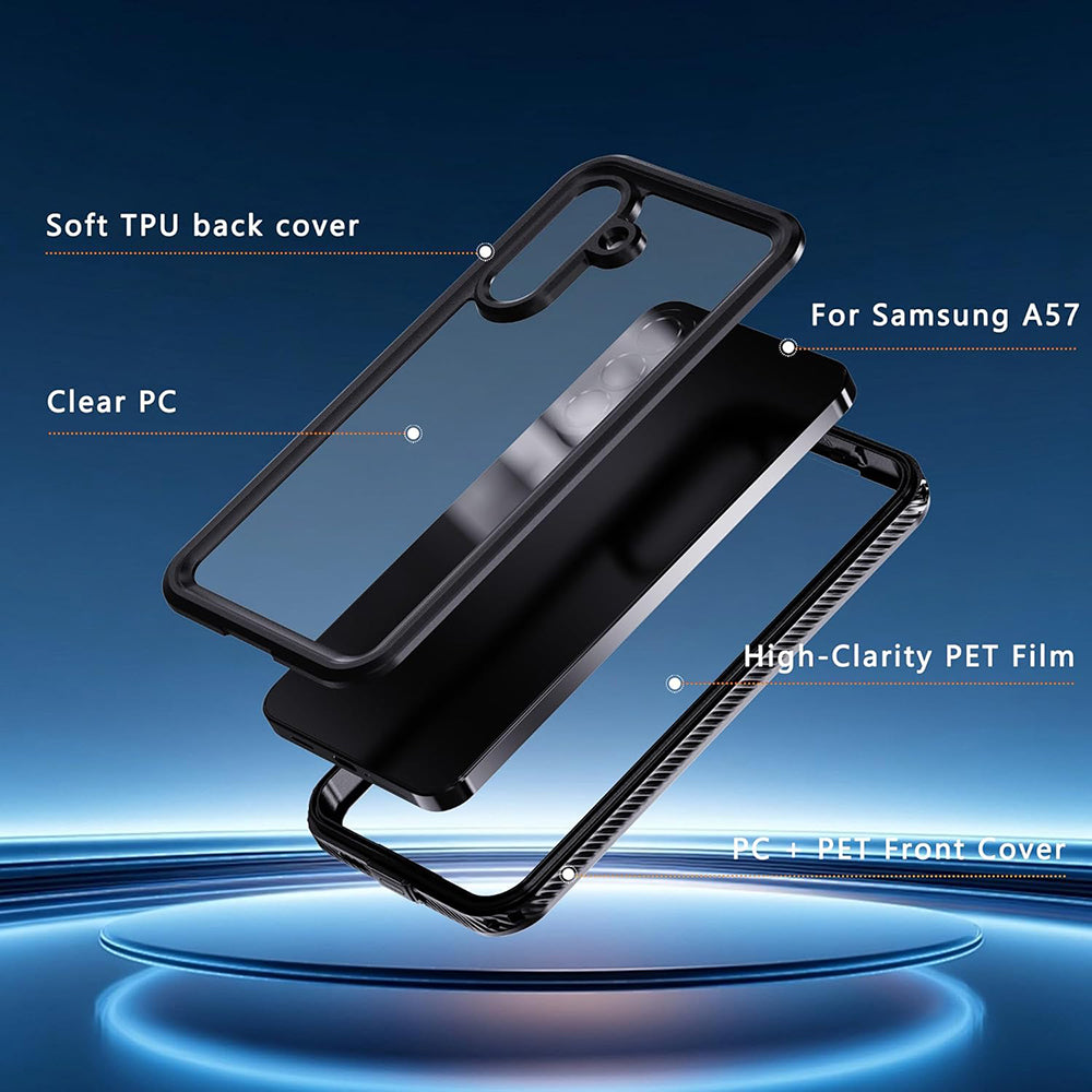 Waterproof Case for Samsung Galaxy A57 5G, ShellBox, Black