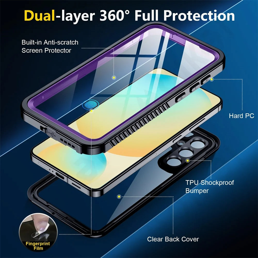 Αδιάβροχη Θήκη για Samsung Galaxy S25+ S936, ShellBox, Μαύρο