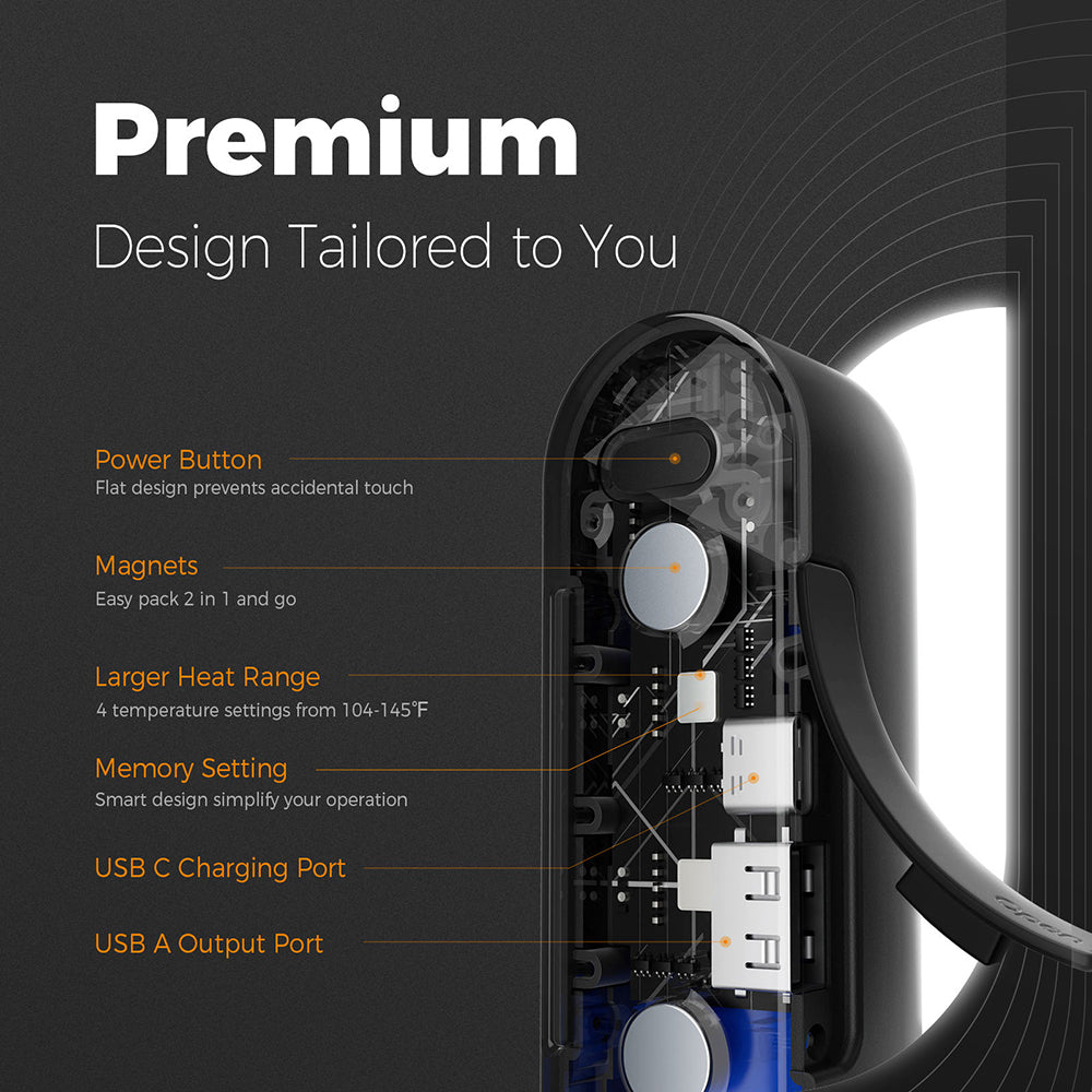 Θερμαντήρας Χεριών Ocoopa UT2s, Μαύρο