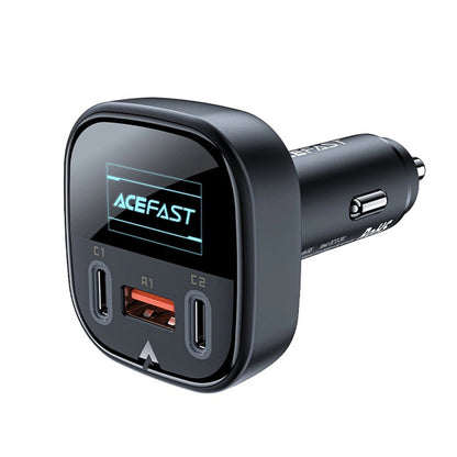 Φορτιστής Αυτοκινήτου Acefast B5 Display, 101W, 5A, 1 x USB-A - 2 x USB-C, Μαύρο