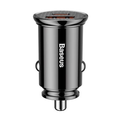 Φορτιστής αυτοκινήτου Baseus, 30W, 3A, 1 x USB-A - 1 x USB-C, Μαύρο CCALL-YS01 