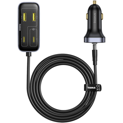 Φορτιστής Αυτοκινήτου Baseus BackseatPal L1, 110W, 3A, 3 x USB-A - 3 x USB-C, Μαύρος C00081100121-00