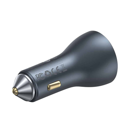Φορτιστής Αυτοκινήτου Baseus Golden Contactor Pro, 65W, 3A, 1 x USB-A - 2 x USB-C, Γκρι C00035202841-00