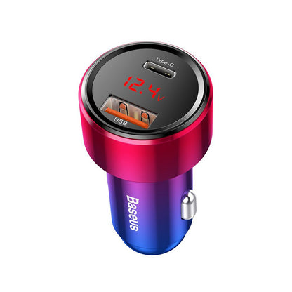 Φορτιστής Αυτοκινήτου Baseus Magic Display Series, 45W, 5A, 1 x USB-A - 1 x USB-C, Πολύχρωμος CCMLC20C-09