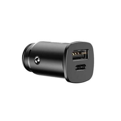 Φορτιστής αυτοκινήτου Baseus Square PPS, 30W, 5A, 1 x USB-A - 1 x USB-C, Μαύρο CCALL-AS01 