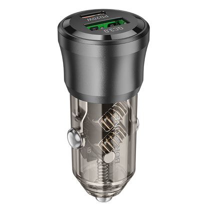 Φορτιστής Αυτοκινήτου Borofone BZ25 Journey, 38W, 3A, 1 x USB-A - 1 x USB-C, Μαύρο