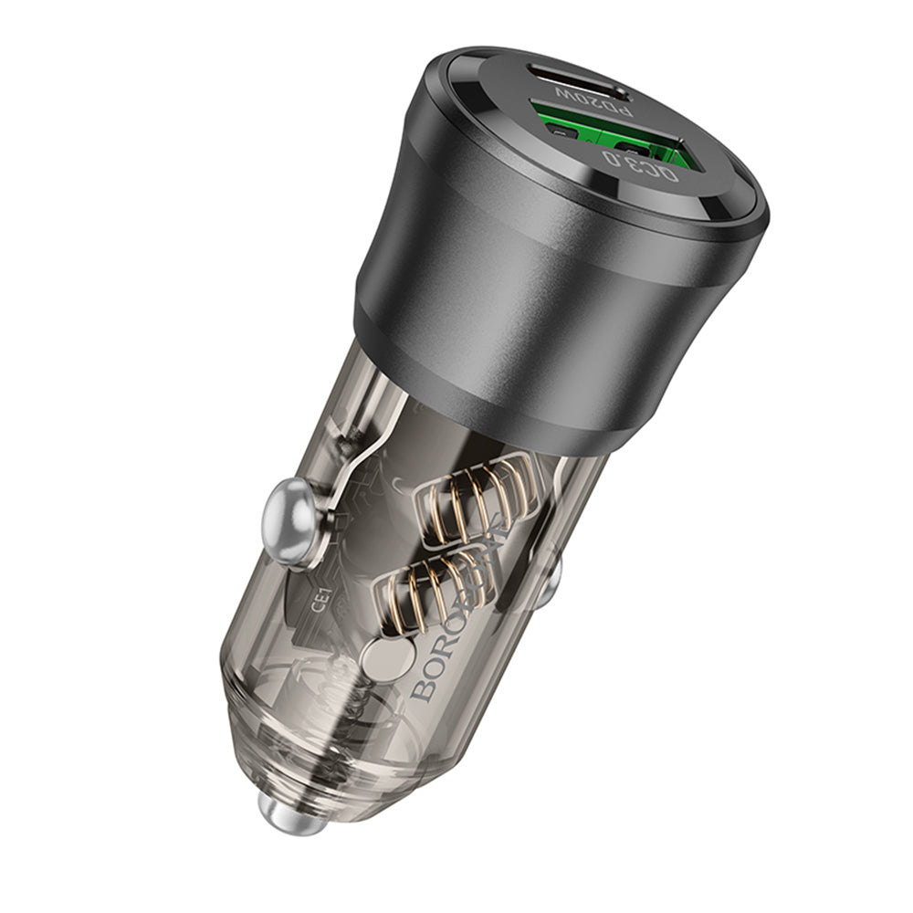 Φορτιστής Αυτοκινήτου Borofone BZ25 Journey, 38W, 3A, 1 x USB-A - 1 x USB-C, Μαύρο