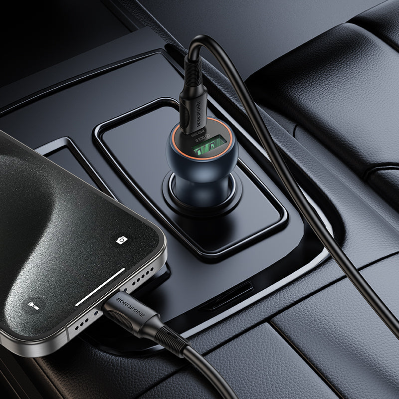 Φορτιστής Αυτοκινήτου Borofone BZ32B Fresh, 48W, 3A, 1 x USB-A - 1 x USB-C, Γκρι