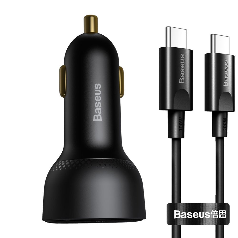Φορτιστής Αυτοκινήτου με Καλώδιο USB-C Baseus Superme, 100W, 5A, 1 x USB-A - 1 x USB-C, Μαύρο TZCCZX-01