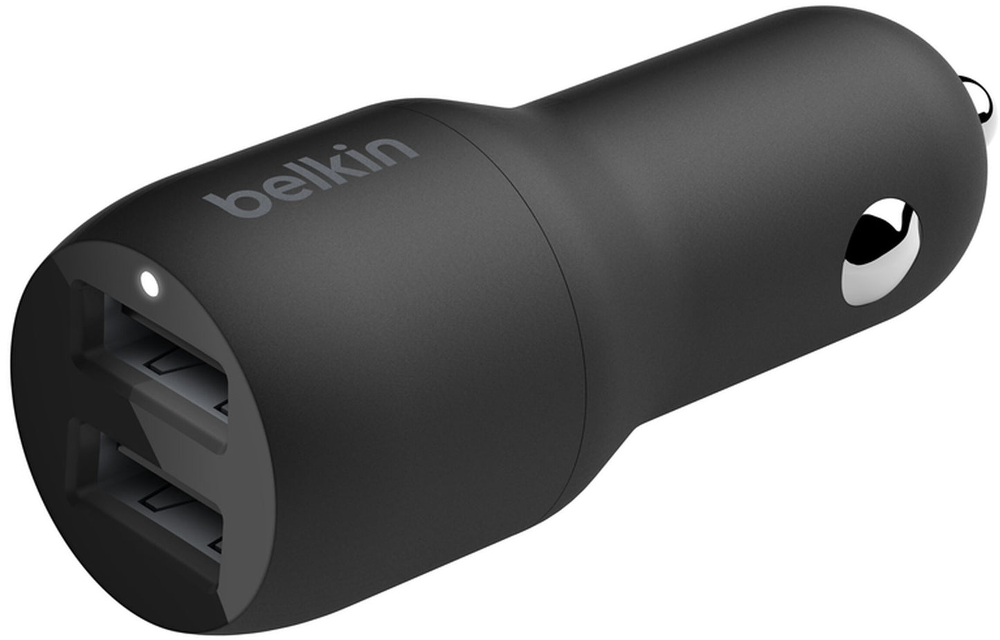 Φορτιστής Αυτοκινήτου με Καλώδιο Lightning Belkin BoostCharge Dual, 24W, 2.4A, 2 x USB-A, Μαύρο CCD001bt1MBK