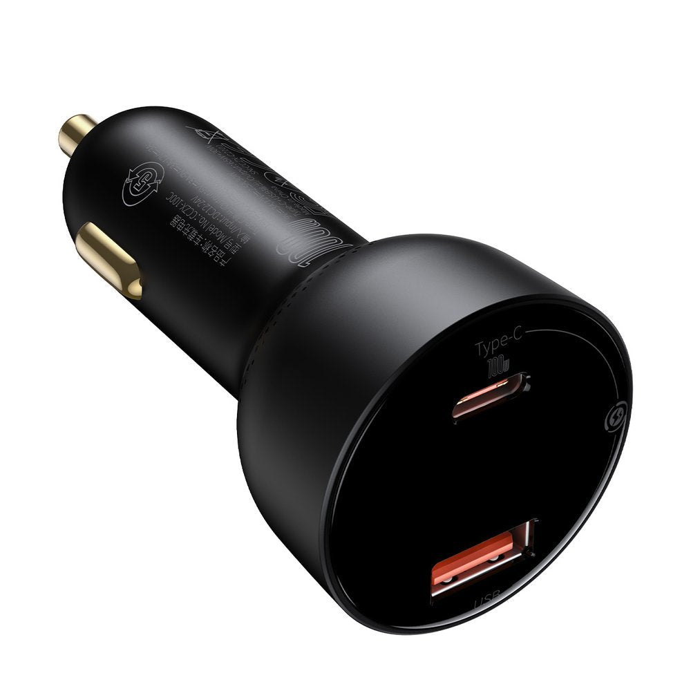 Φορτιστής Αυτοκινήτου με Καλώδιο USB-C Baseus Superme, 100W, 5A, 1 x USB-A - 1 x USB-C, Μαύρο TZCCZX-01