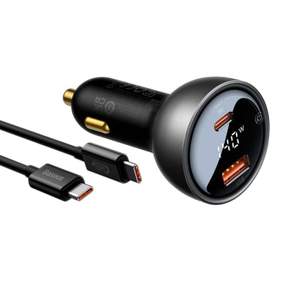 Φορτιστής Αυτοκινήτου με Καλώδιο USB-C Baseus, 140W, 5A, 1 x USB-A - 1 x USB-C, Μαύρο CGZX070001