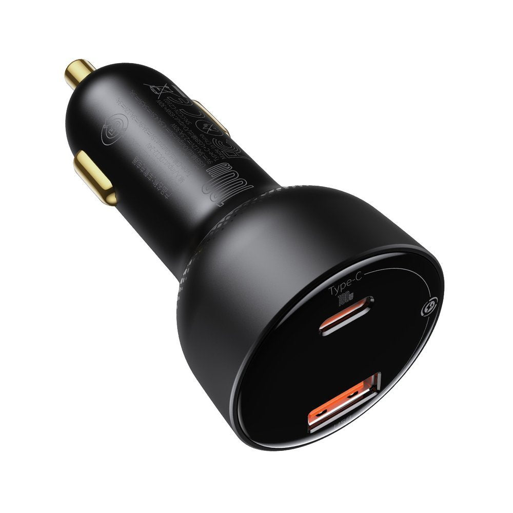 Φορτιστής Αυτοκινήτου με Καλώδιο USB-C Baseus Superme, 100W, 5A, 1 x USB-A - 1 x USB-C, Μαύρο TZCCZX-01