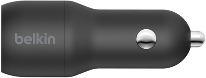 Φορτιστής Αυτοκινήτου με Καλώδιο Lightning Belkin BoostCharge Dual, 24W, 2.4A, 2 x USB-A, Μαύρο CCD001bt1MBK