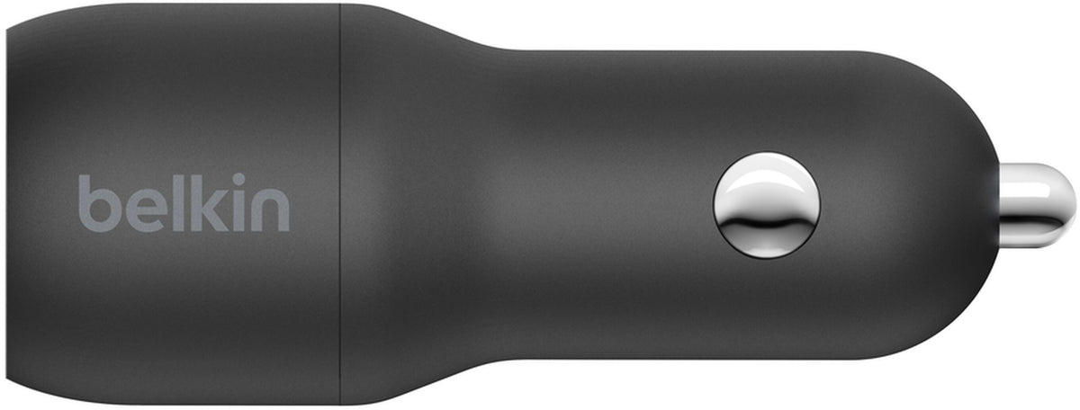 Φορτιστής Αυτοκινήτου με Καλώδιο USB-C Belkin BoostCharge Dual, 24W, 2.4A, 2 x USB-A, Μαύρο CCE001bt1MBK