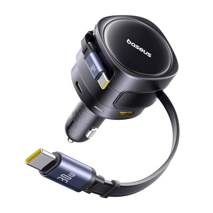 Φορτιστής Αυτοκινήτου με Καλώδιο USB-C Baseus Enjoyment Max, 90W, 3A, 1 x USB-A - 1 x USB-C, Μαύρο C00035507121-03
