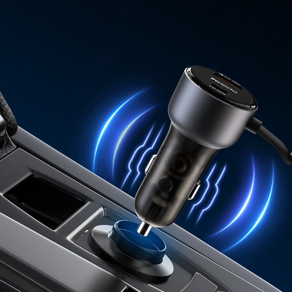 Φορτιστής Αυτοκινήτου με Καλώδιο Lightning Yesido Y57, 50W, 3A, 1 x USB-A - 1 x USB-C, Μαύρο