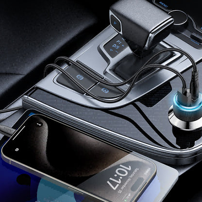 Φορτιστής Αυτοκινήτου με Καλώδιο Lightning Yesido Y60, 38W, 3A, 1 x USB-A - 2 x USB-C, Μαύρο